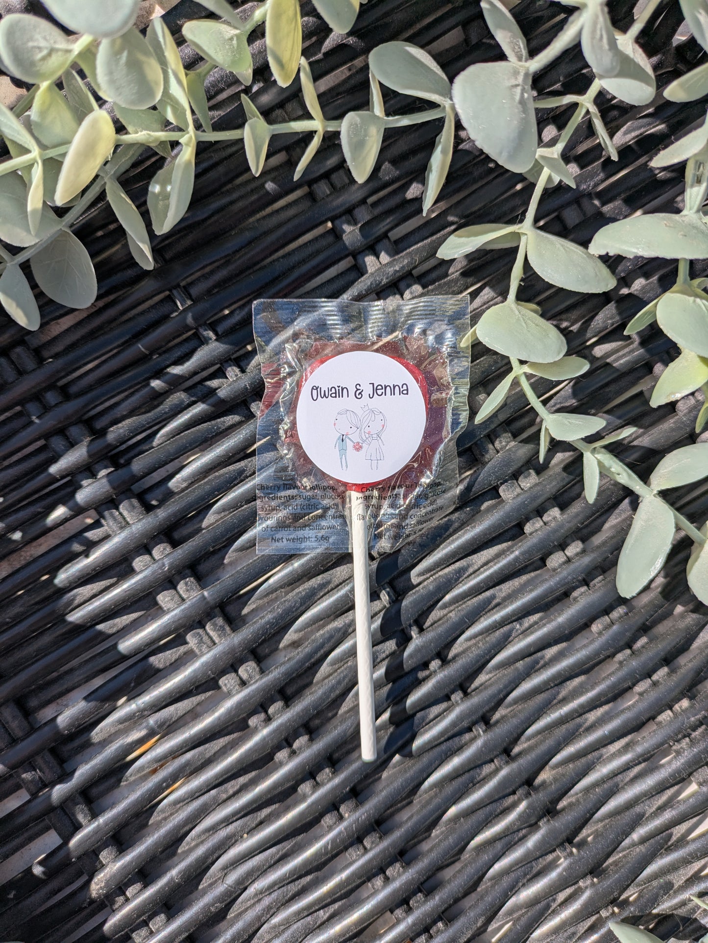 Personalised Love Heart Lollipops | Wedding Favours | Party Favours | STOCK SALE