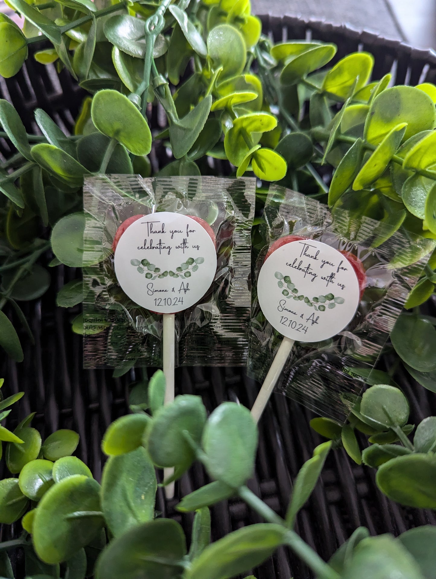 Personalised Love Heart Lollipops | Wedding Favours | Party Favours | STOCK SALE