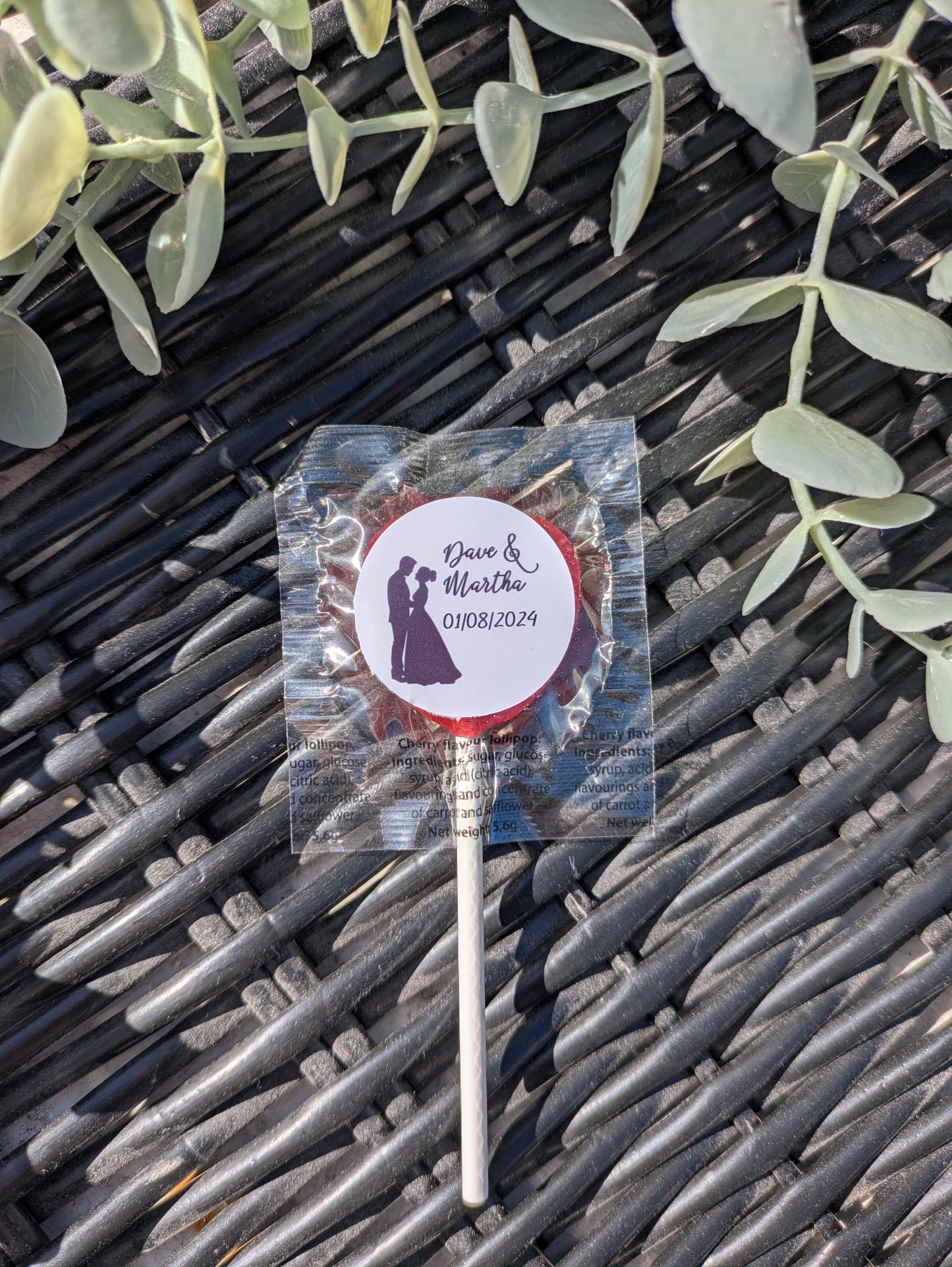 Personalised Love Heart Lollipops | Wedding Favours | Party Favours | STOCK SALE