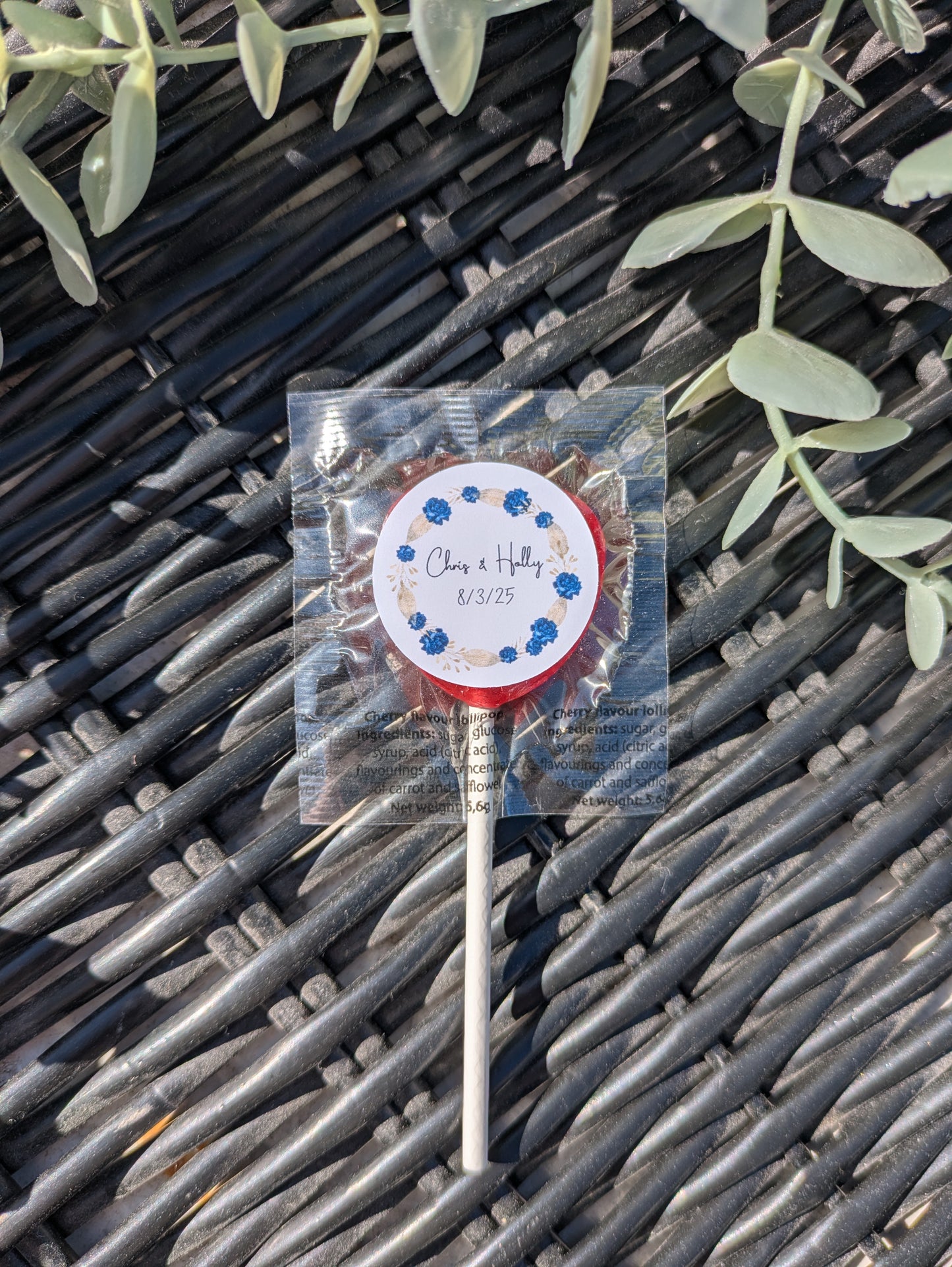 Personalised Love Heart Lollipops | Wedding Favours | Party Favours | STOCK SALE