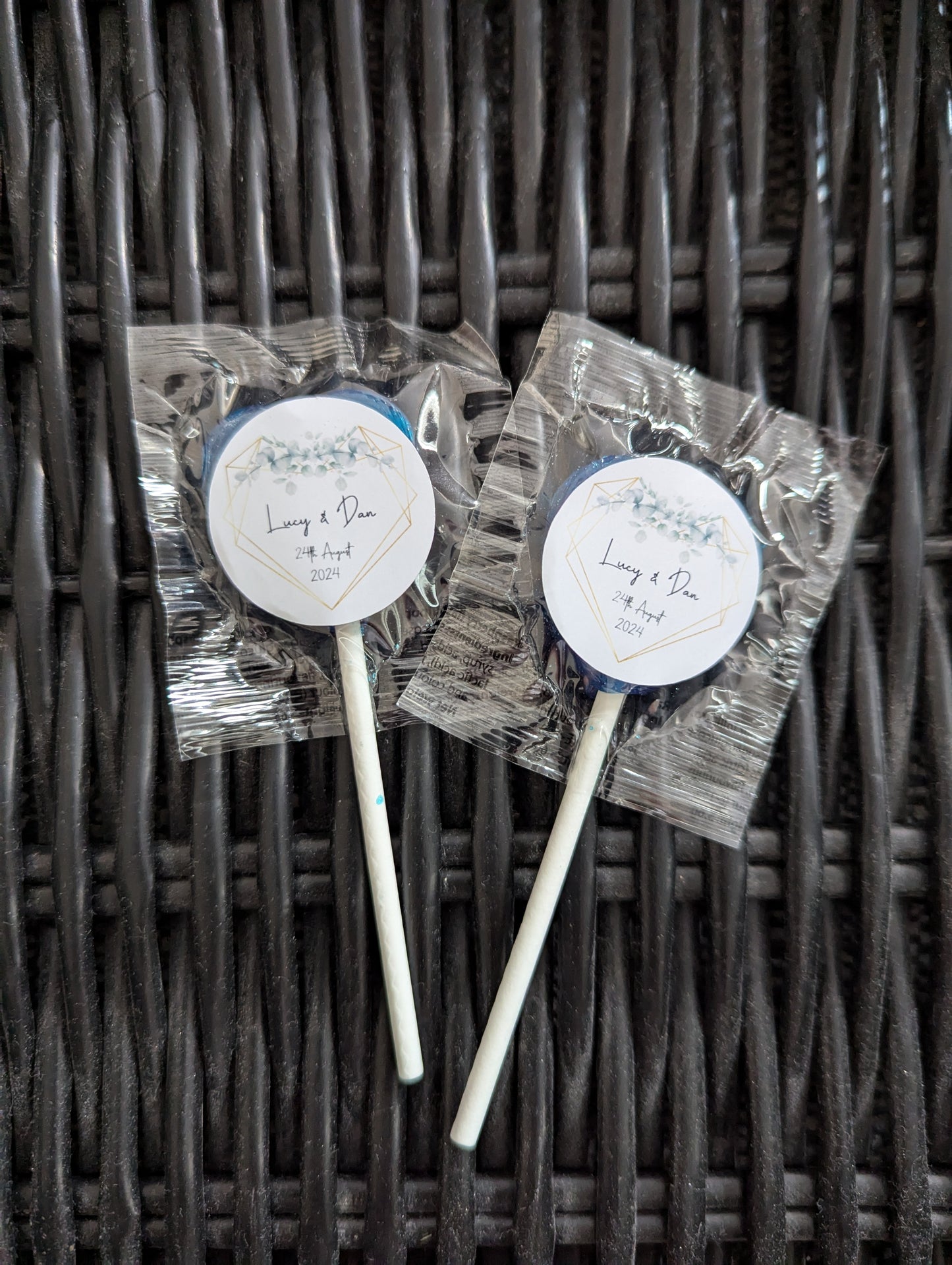 Personalised Love Heart Lollipops | Wedding Favours | Party Favours | STOCK SALE