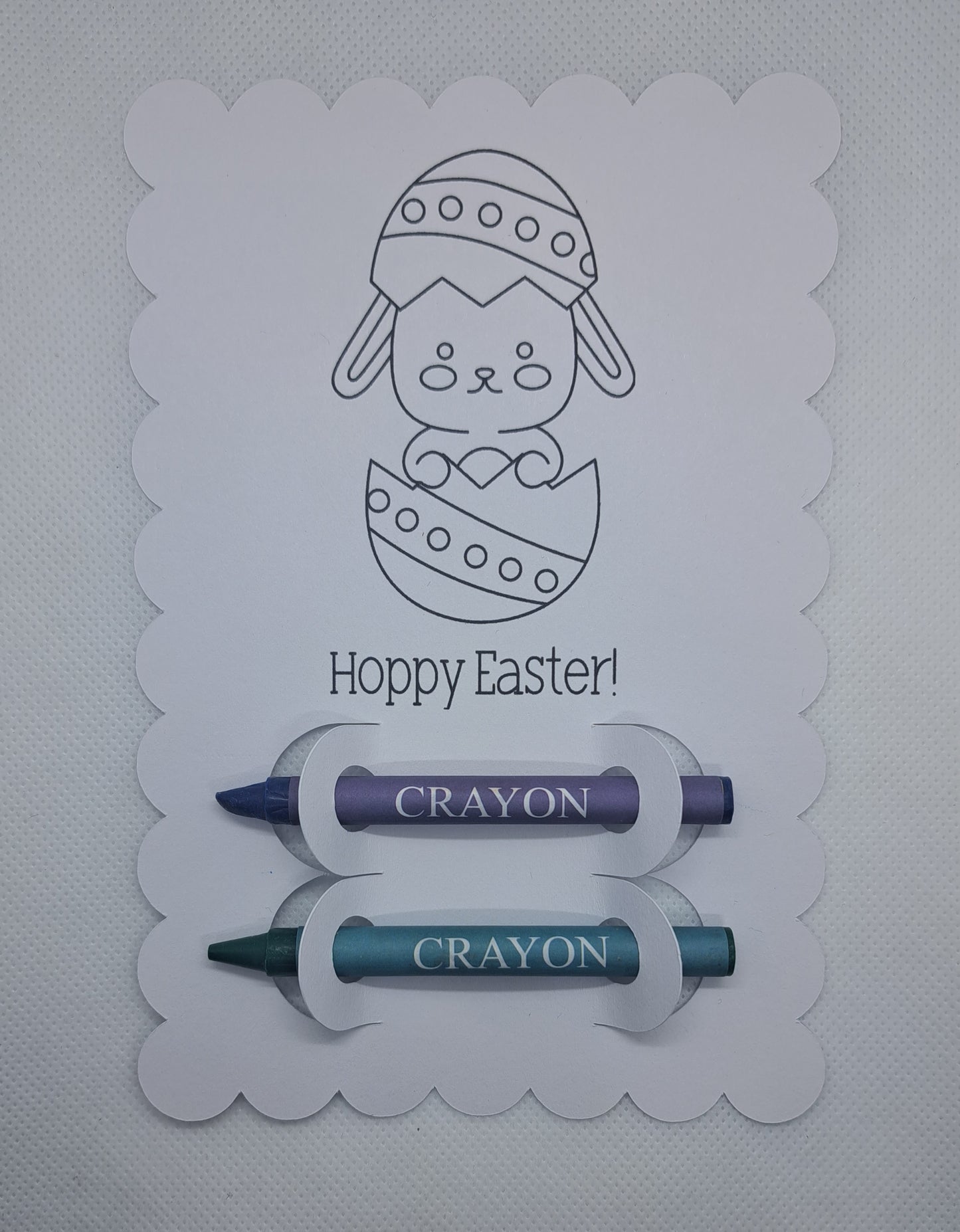 Easter Crayon Colouring Card