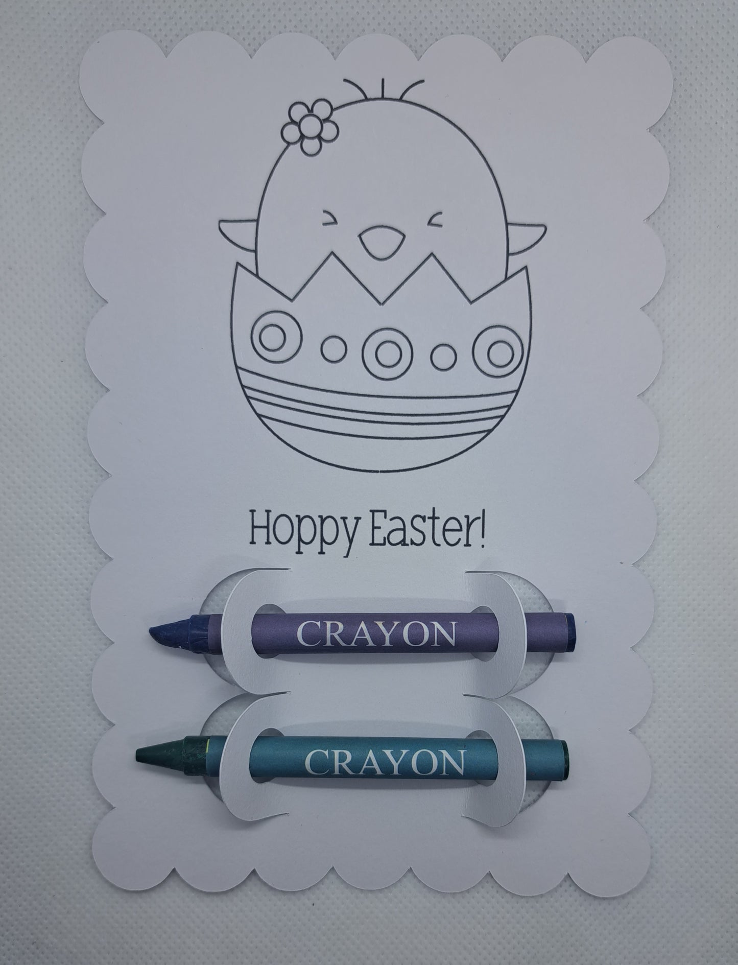 Easter Crayon Colouring Card