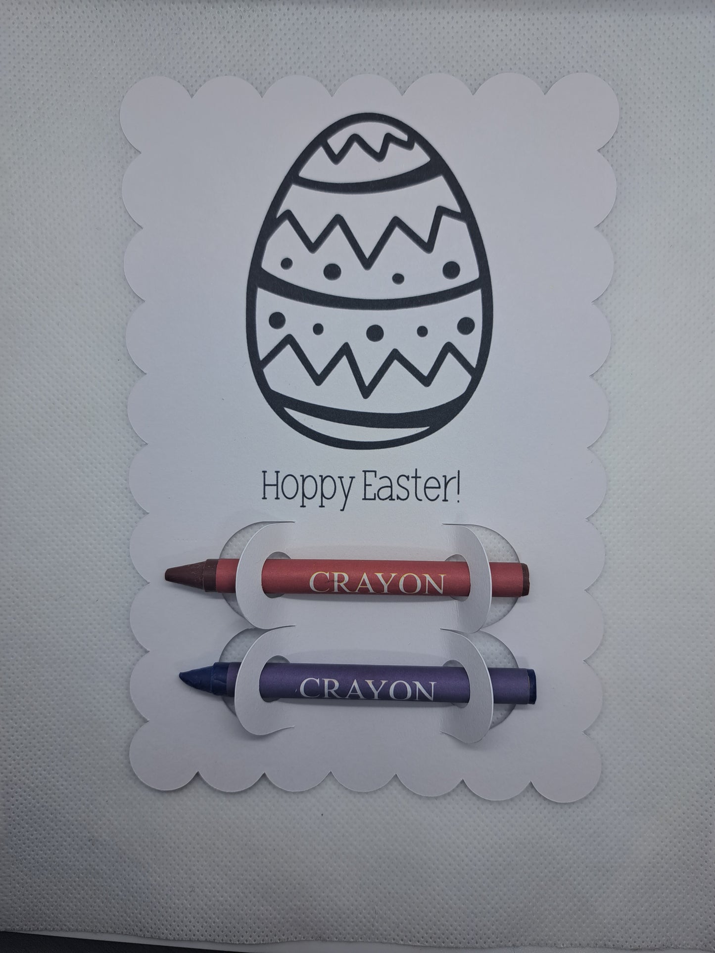 Easter Crayon Colouring Card